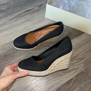 Lucky Brand Black Wedge Espadrilles